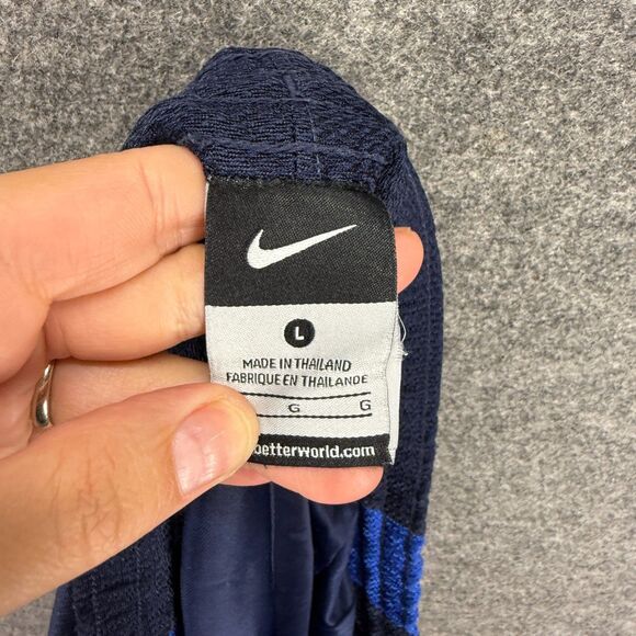 Nike Activewear Shorts Men L Large Blue Mid Rise Drawstring Elastic Waist Lined - Picture 4 of 6